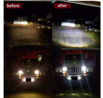 60W 7" Round CREE LED Projector Headlights & 4'' 30W Cree Power Fog Lamps