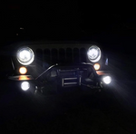 60W 7" Round CREE LED Projector Headlights & 4'' 30W Cree Power Fog Lamps