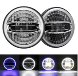 7 Inch LED Headlight With Halo DRL High Low Beam For 1997-2020 Jeep Wrangler JK/TJ/LJ/JL & Gladiator JT