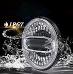 7 Inch LED Headlight With Halo DRL High Low Beam For 1997-2020 Jeep Wrangler JK/TJ/LJ/JL & Gladiator JT
