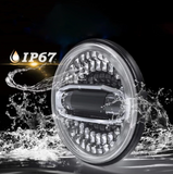 7 Inch LED Headlight With Halo DRL High Low Beam For 1997-2020 Jeep Wrangler JK/TJ/LJ/JL & Gladiator JT