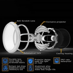 7 Inch LED Headlight With High Low Beam And Blue/White Halo DRL