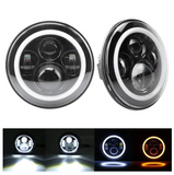 7" 80W Headlights, 4" Halo Fog Lights, Front & Fender Turn Signals