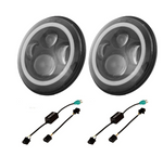 7" 80W Headlights, 4" Halo Fog Lights, Front & Fender Turn Signals