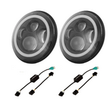 7" 80W Headlights, 4" Halo Fog Lights, Front & Fender Turn Signals
