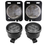 7" 80W Headlights, 4" Halo Fog Lights, Front & Fender Turn Signals