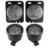 7" 80W Headlights, 4" Halo Fog Lights, Front & Fender Turn Signals
