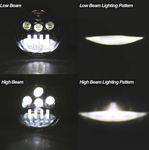 Black LED Headlight For VRSCA V-Rod 02-16