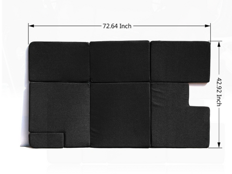 Black Premium Portable Sleeping Pad Cushion Fits Jeep Wrangler JKU 2007-2018