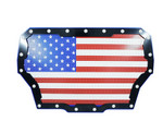 Black Steel Grille With U.S. Flag Mesh