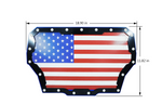 Black Steel Grille With U.S. Flag Mesh
