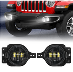 DOT Approved 4 Inch 30W LED Fog Lights For 2018-2020 Jeep Wrangler JL Sport/Sport S And Gladiator JT Sport/Sport S