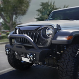 Diamondback Series Black Grille For 2018-2020 Jeep Wrangler JL And Jeep Gladiator JT