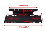 EU Edition License Plate Holder LED Light Bar Lamps Mount Bracket For Jeep Offroad SUV