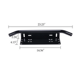 Front Bumper License Plate Black Mounting Bracket