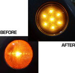 Front Fender Amber Turn Signal Lights For Jeep Wrangler - Smoked/Clear