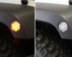 Front Fender Amber Turn Signal Lights For Jeep Wrangler - Smoked/Clear