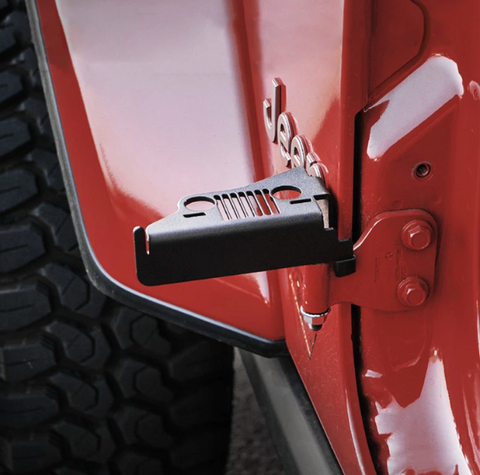 Front Foot Pegs With Jeep Face For 2018-2019 Jeep Wrangler JL