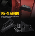 Front Foot Pegs With Jeep Face For 2018-2019 Jeep Wrangler JL