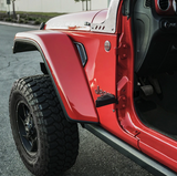 Front Foot Pegs With U.S. Flag For 2018-2019 Jeep Wrangler JL
