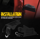 Front Foot Pegs With U.S. Flag For 2018-2019 Jeep Wrangler JL