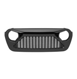 Front Matte Black Bumper Mesh Grill For 2018-2020 Jeep Wrangler JL And Jeep Gladiator JT