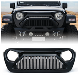 Front Matte Black Bumper Mesh Grill For 2018-2020 Jeep Wrangler JL And Jeep Gladiator JT