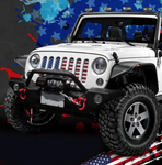 Grill Mesh Insert With USA Flag