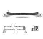 Hot Sales Curved Work Light Bars Off-Road Light Bars Dual Rows Bar Lamps