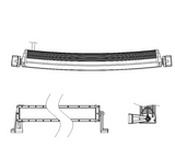 Hot Sales Curved Work Light Bars Off-Road Light Bars Dual Rows Bar Lamps