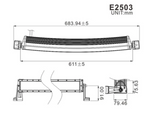 Hot Sales Curved Work Light Bars Off-Road Light Bars Dual Rows Bar Lamps