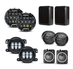 Jeep 7" Headlights, 4" Fog Lamps, Front Turn Signals, Fender Turn Signals & Taillights