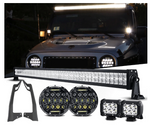 Jeep JK - All In Package 52'' Light Bar & LED CREE Headlights & 2 Pods And All Bracket