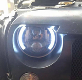 Jeep Wrangler JK Projector Headlights + Black LED Taillights