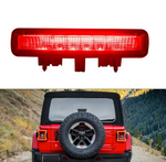 LED 3rd Brake Light Compatible High Mount Stop Light For 2018 2019 Jeep Wrangler JL & 2020 Jeep Gladiator JT (Black Housing Smoke Lens)