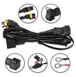 LED Auxiliary Fog Lights With Protector Guard Covers & Wiring Harness