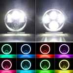 LED Color RGB Changing Headlight + Fog Light Kit Combo For 2007-2018 Jeep Wrangler