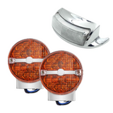 LED Rear Fender Tip Tail Light & Flat Lens LED Turn Signal Lights