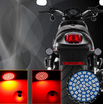 LED Turn Signal & Brake Light With Single Contact 1156 Insert Kit + Mounting Bracket For Motorcycles