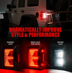 Linear Series LED Taillights For 2007 - 2018 Jeep Wrangler JK JKU