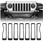Mesh Front Grille Insert Trim For 2018-2019 Jeep Wrangler JL(Red & Black)