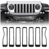Mesh Front Grille Insert Trim For 2018-2019 Jeep Wrangler JL(Red & Black)