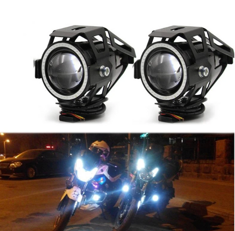 Motorcycle Headlight Led U7 Motorbike Driving Fog Daytime Running Light Drl Light Lamp Switch Moto Accessories