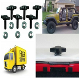 New 2001-2015 Jeep Wrangler TJ JK Hardtop Quick Removal Knob Fastener Kit