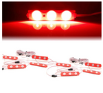 Red 8 LED Rock Light Pods Truck Bed Lighting Kit W/ Switch