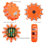 Road Flare, Flashing Warning Light Emergency Signal Warning LED Light Beacon With Magnetic Base For Car Truck Boat