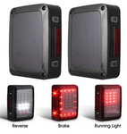 Smoked LED Tail Lights & Metal Tail Lights Cover