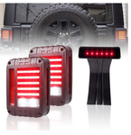 Smoked LED Taillights With Smoked Third LED Replacement Brake Light