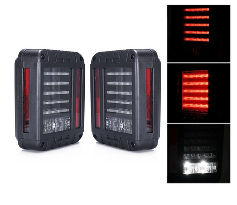 Spartan LED Tail Lights For Jeep Wrangler JK JKU 2007 - 2018