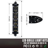 4PC 8" Double Row Philips LED Grille Light Kit